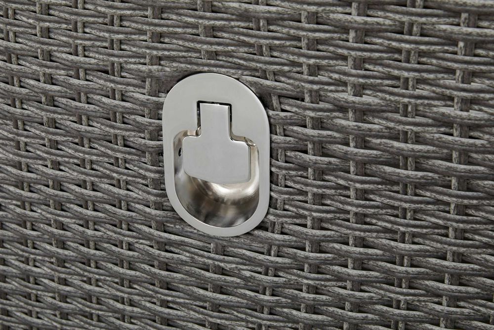 Fotel ogrodowyKonifera Brisbane technorattan szary, regulowane oparcie