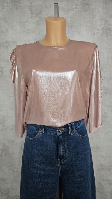 NOWA  metaliczna bluzka PINKO 36 38