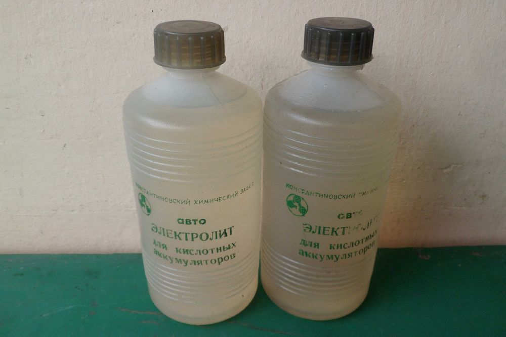 Замена электролита плотностью 1,27. 1 л.