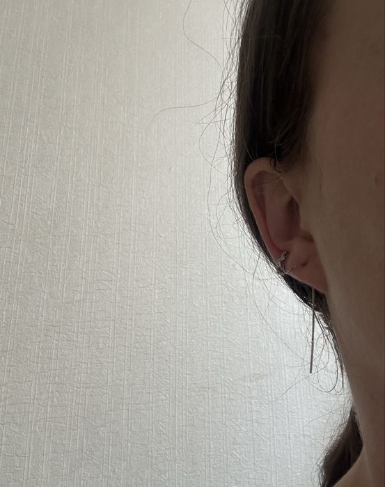 сережка кафф с протяжкой