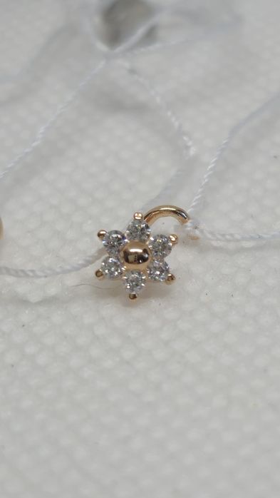 Пірсинг для носа з червоного золота. Нові. Favoritum.