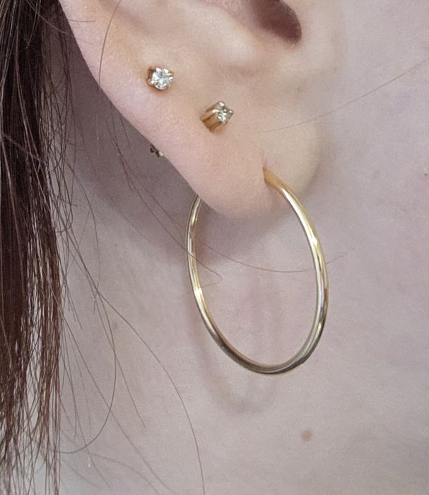 Золотые серьги кольца