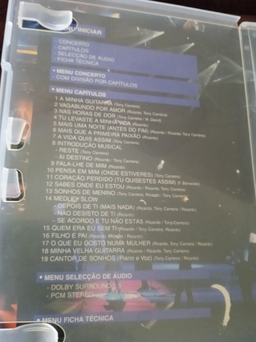 CD e DVD de Tony Carreira