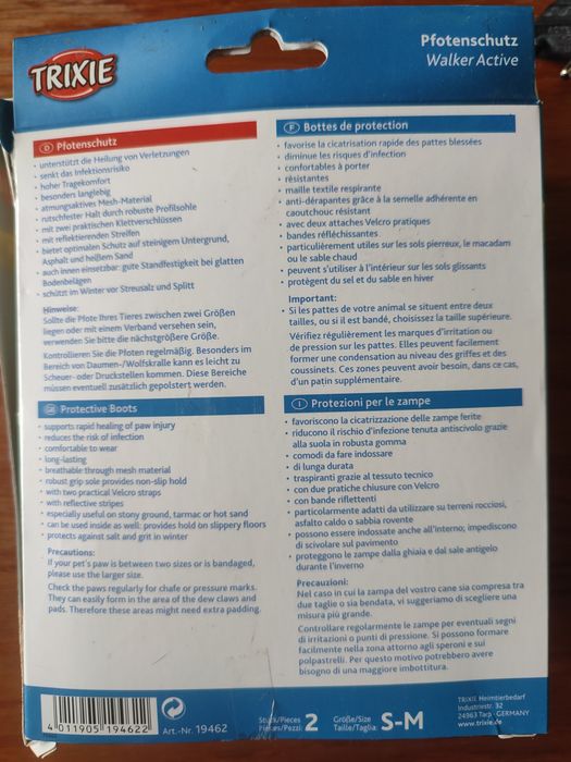 Trixie buty dla psa S-M Nowe