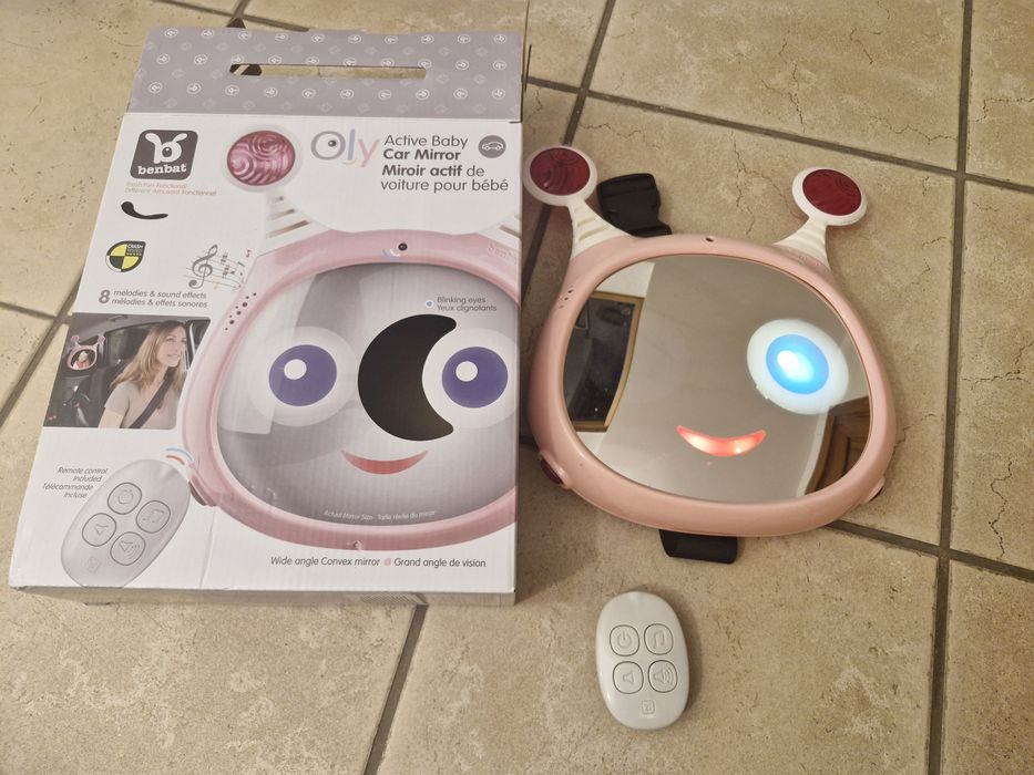 BenBat Lusterko aktywne do samochodu Oly - różowe