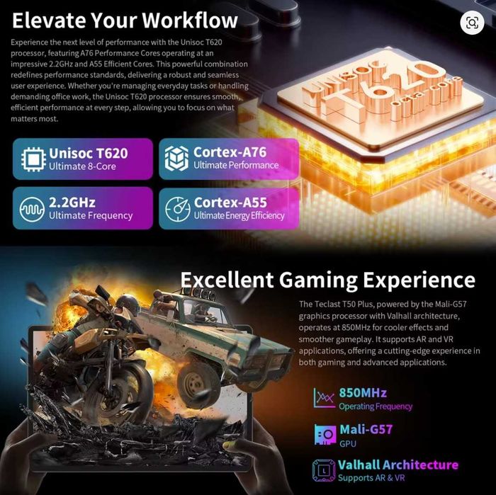 Tablet Teclast T50 Plus 6GB+256GB 11 cali 90Hz SIM NOWY najtaniej WWA!