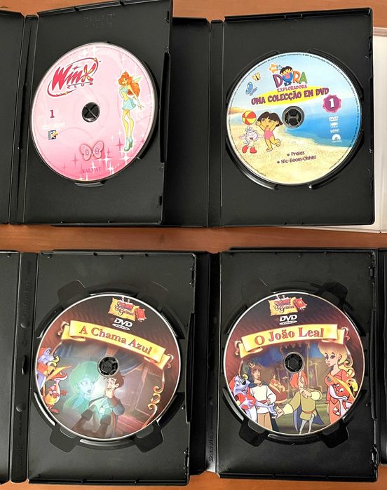 4 DVDs: Desenhos Animados em Português