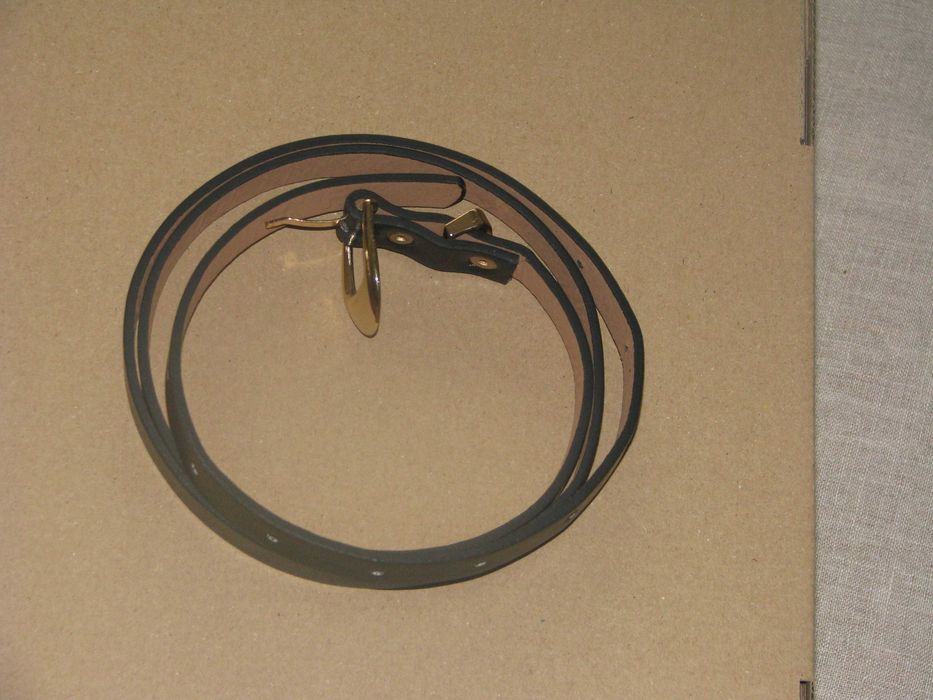 pasek damski cienki czarny - długość 95 cm