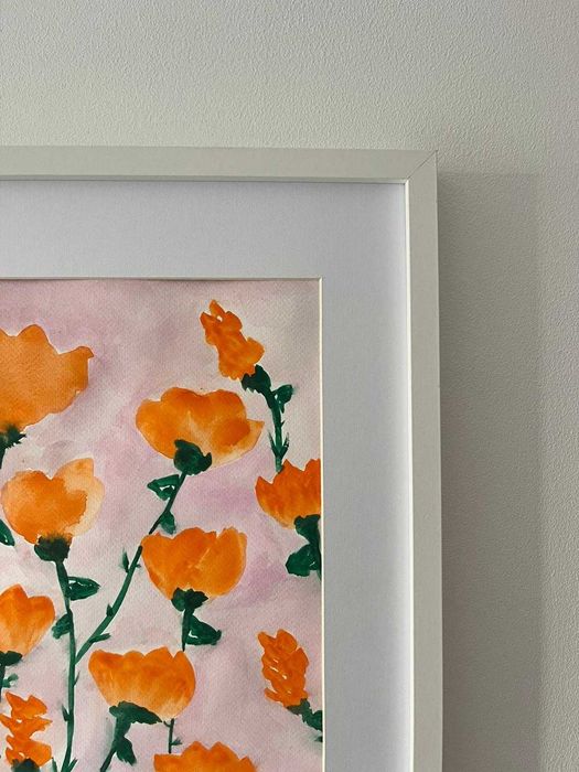 Pintura abstrata em aguarela