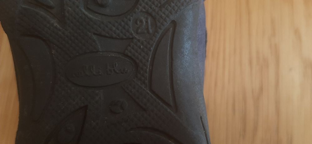 Granatowe buty buciki botki na rzepy Nelli Blu 21 rozmiar