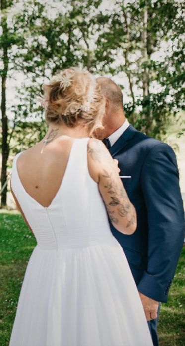 Suknia ślubna biała litera A rozmiar M/L