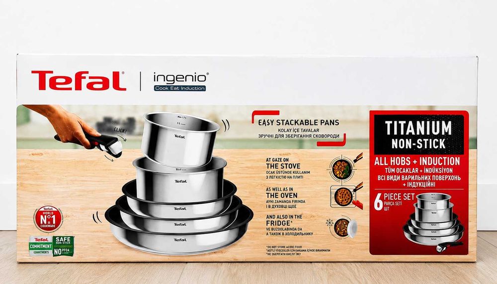 Zestaw garnków TEFAL INGENIO COOK EAT (6 elementów)