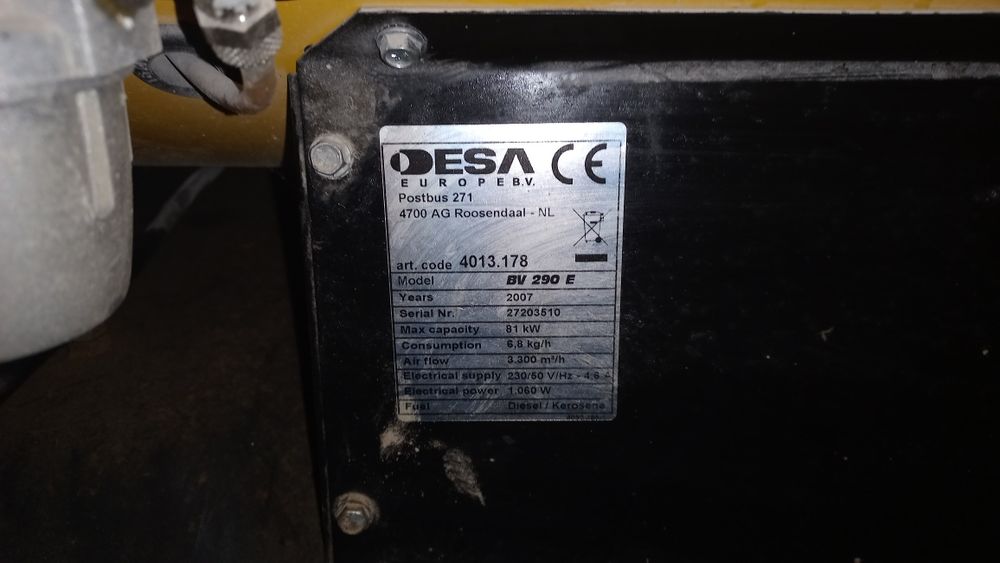 Дизельна теплова гармата непрямого нагріву Master BV 290 E (81 кВт)