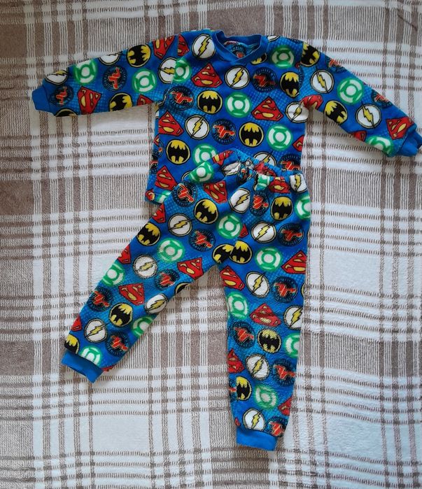 Тёплая пижама синяя,супермен