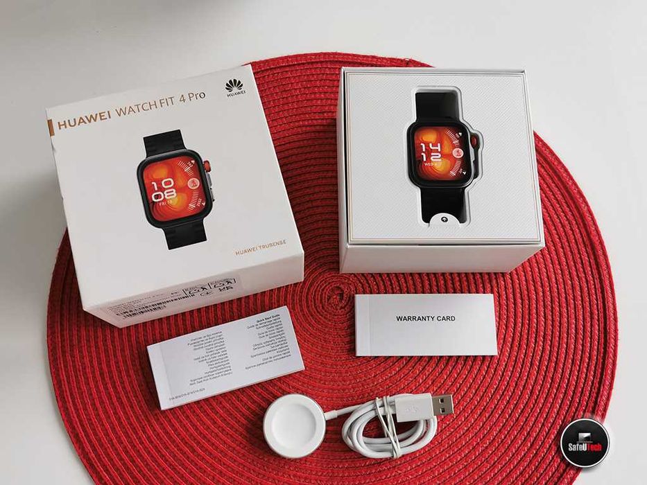 JAK NOWY Huawei Watch Fit 4 Pro Czarny - SZAFIR - TYTAN - ALU - GW KPL