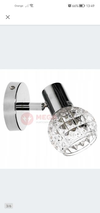 Kinkiety lampki szklane