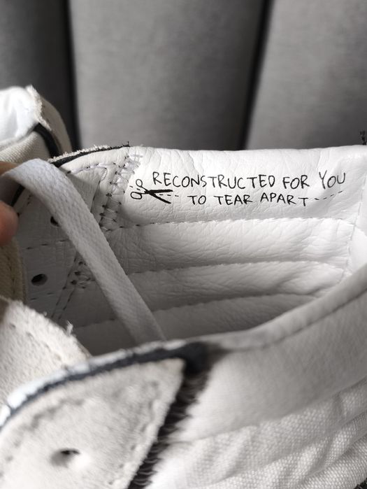 Sapatilhas cano alto Vans Sk8-Hi Reconstruct em branco