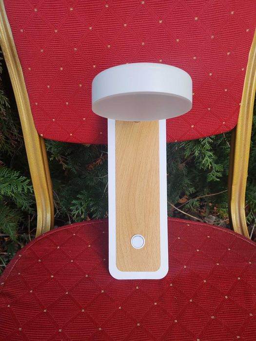 Lampa Ścienna Kinkiet na Ścianę Lampka Biała z włącznikiem nad Obraz