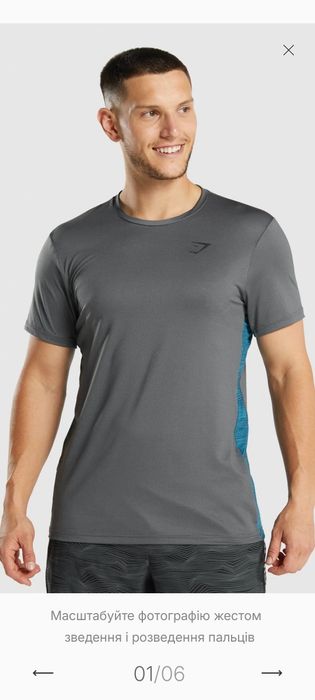 Футболка gymshark onyx david laid