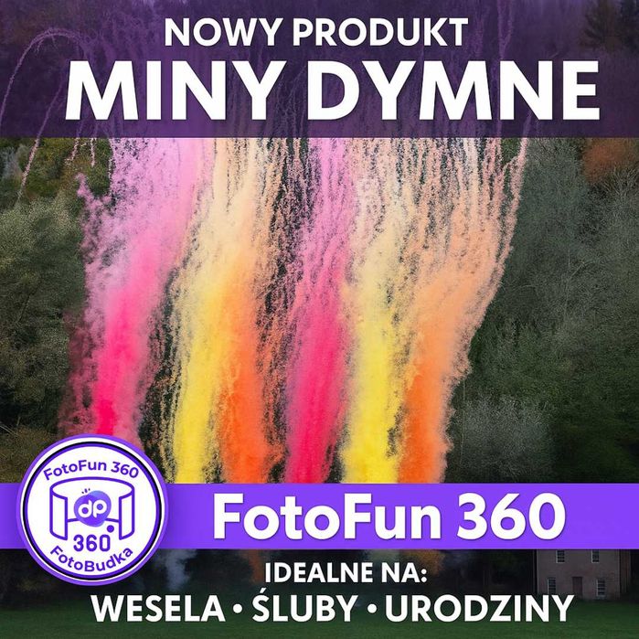 FotoBudka 360 # Bezpośredni Druk Zdjęć # Fontanny Iskier # Miny Dymne