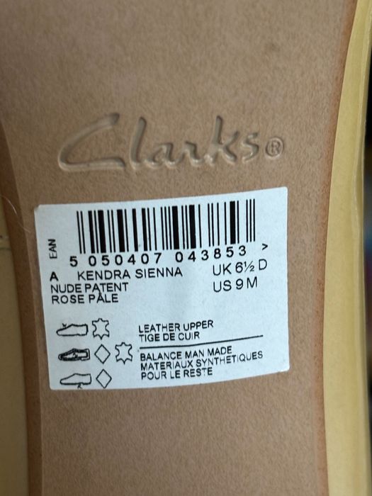 Туфлі Clarks  кожа, лак