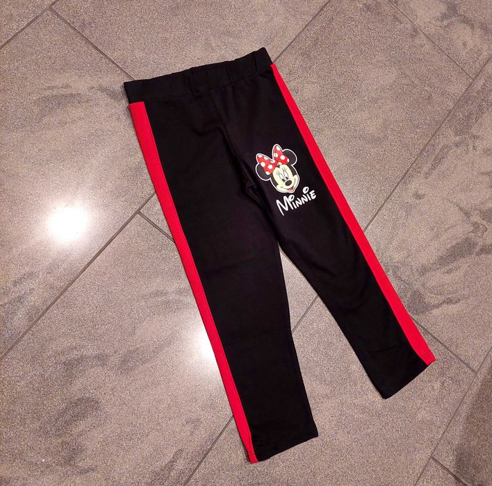Nowe bawełniane leginsy Myszka Minnie r 104/110