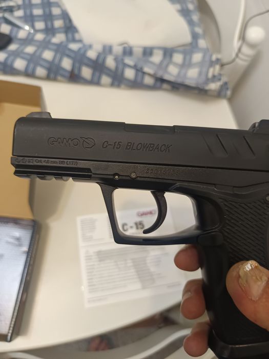 Pistola a ar gamo c-15 blowback nova