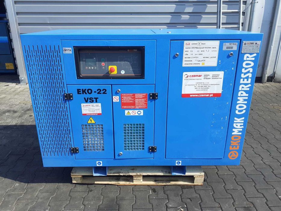 Sprężarka śrubowa Ekomak Eko 22 DVST,22KW,S013546