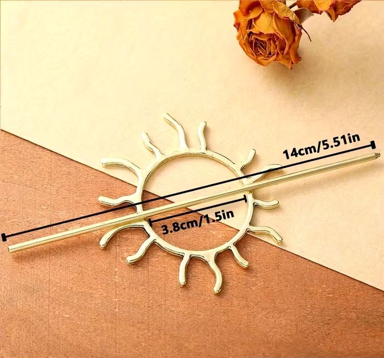 Металева шпилька-пучок "Сонце"