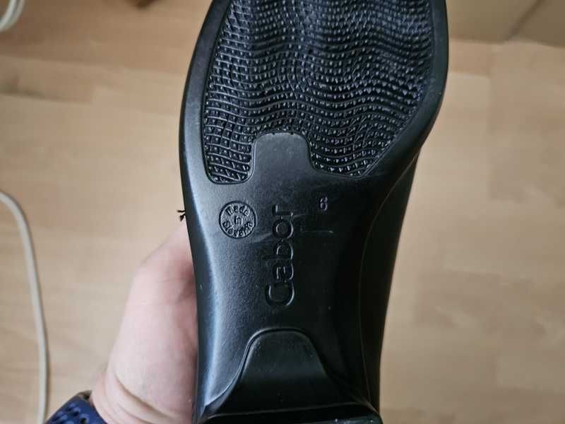 Półbuty skórzane Gabor 38(25cm) czarne