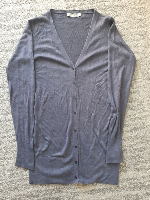 Reserved sweter długi fioletowy na guziki dekolt rozmiar M