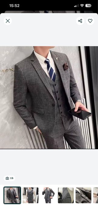 Костюм трійка з жилеткою класичний на корпоратив весілля