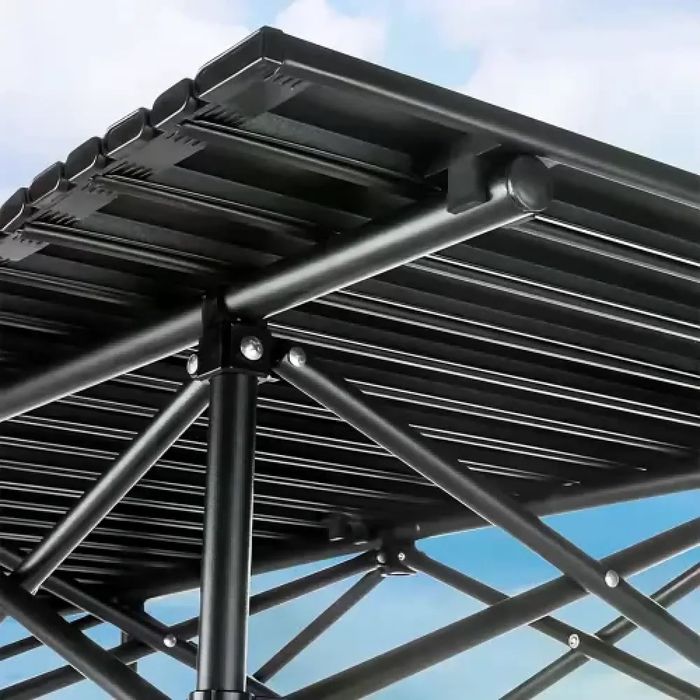 Складаний туристичний стіл 120×55×50 см чорний