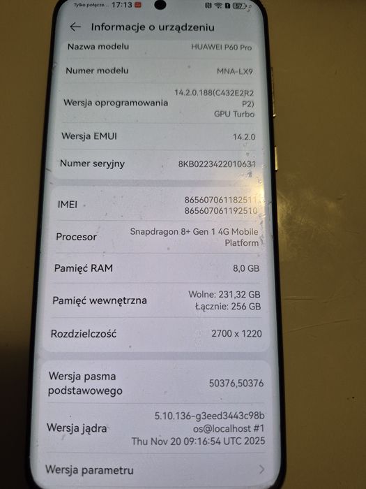 Huawei P60 Pro 256GB Perłowy od Kobiety  + Gratisy