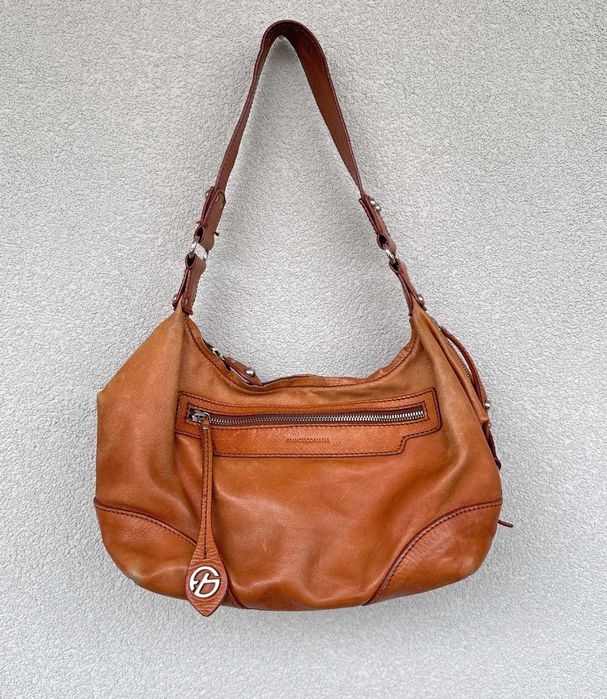 Torebka skórzana Francesco Biasia damska brązowa boho western