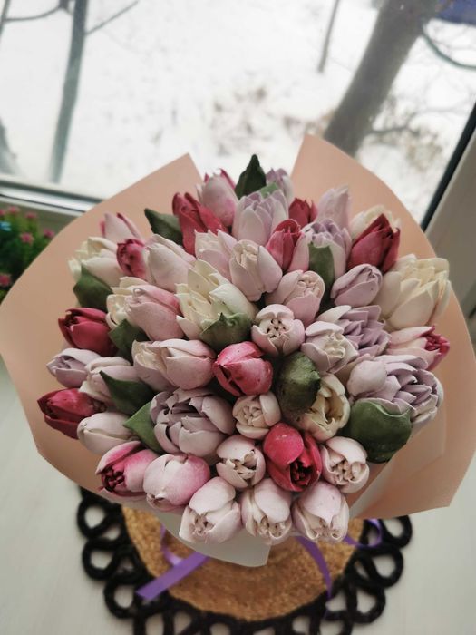 Зефірний букет  – солодкі квіти, WOW-подарунок для коханих