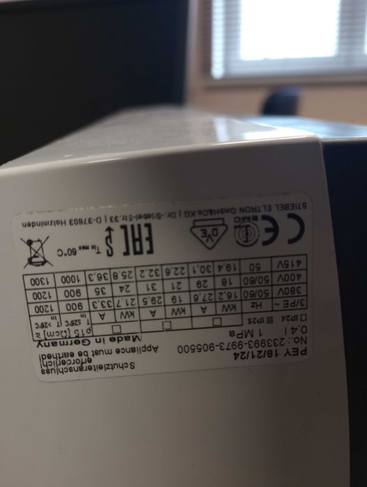 Elektryczny przepływowy ogrzewacz wody PEY 18-21-24kW STIEBEL ELTRON