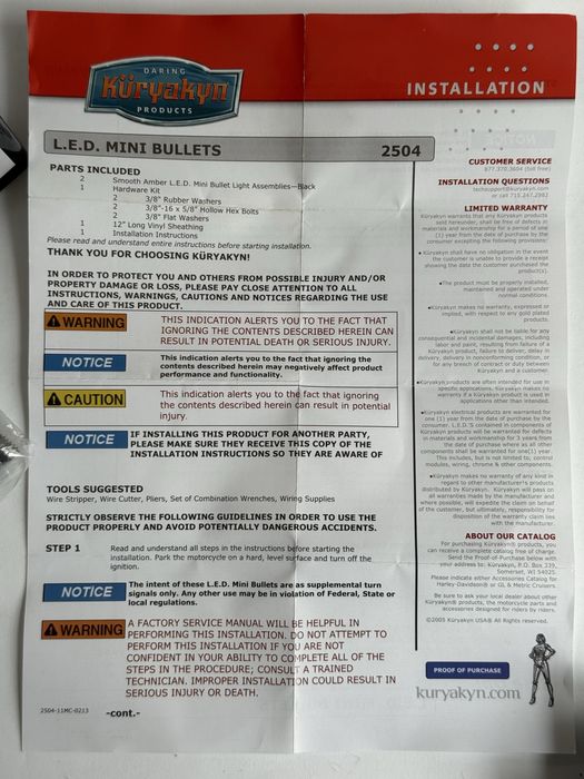 Kuryakyn led повороти для мото