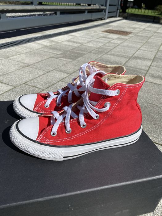 Buty converse czerwone wysokie dla dziewczynki/ chłopaka roz.33