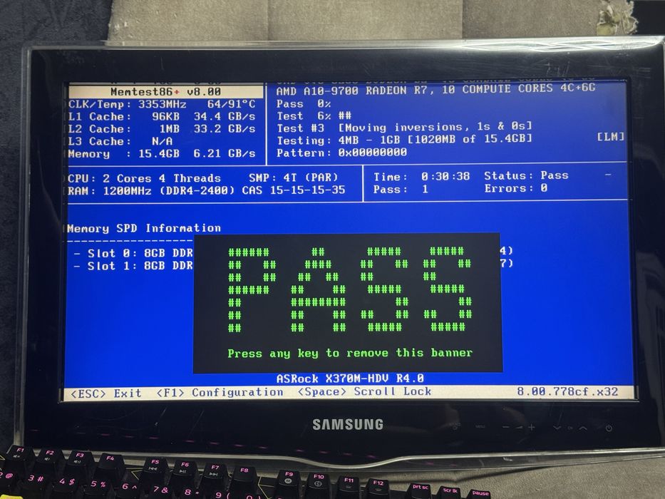 Оперативна памʼять DDR4 16ГБ (2х8)