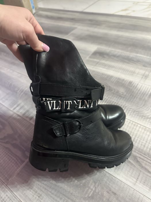 Кожані сапоги женскі 36р