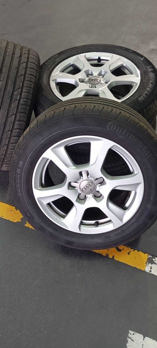 Conj. 4 jantes + pneus audi