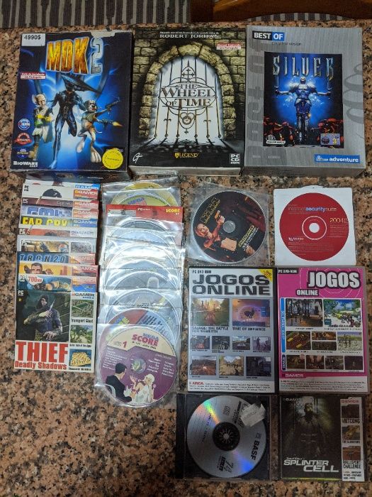 Jogos antigos PC + CDs demos MegaScore, BGamer e PlayGames64354194407555123