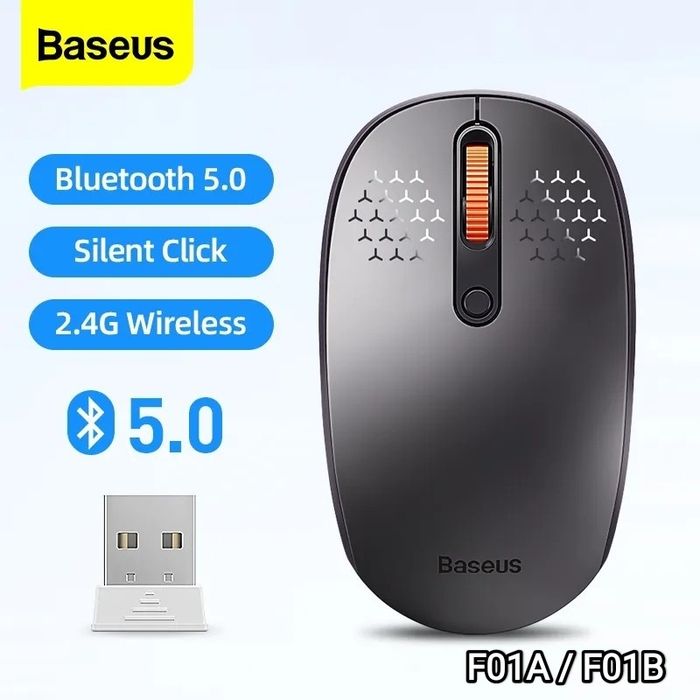 Беспроводная мышь Baseus F01A, F01B, тихие кнопки