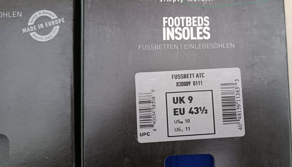 ‼️LOWA ATC Footbeds Insoles Устілки для взуття оригінальні Баварія ‼️