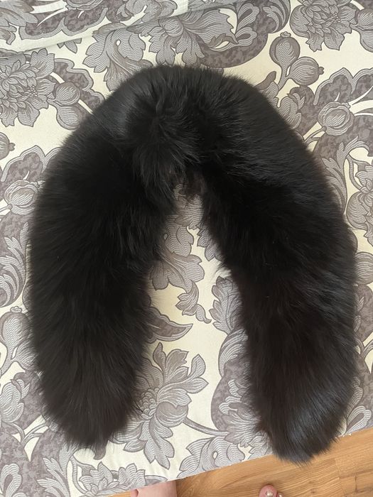 Воротник из чернобурки на пальто