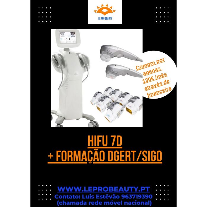 HIFU 7D vertical + 1 ano de garantia + curso DGERT