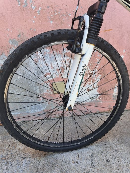 Bicicleta skoda com suspensão