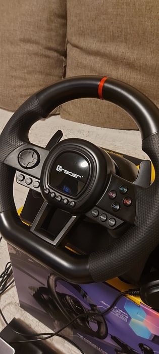 Ігрове кермо з педалями та коробкою передач Tracer SimRacer 6in1