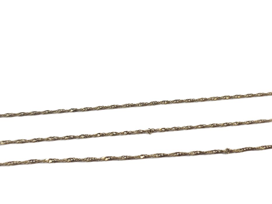 Elegancki złoty łańcuszek 585 splot singapur długość 52 cm